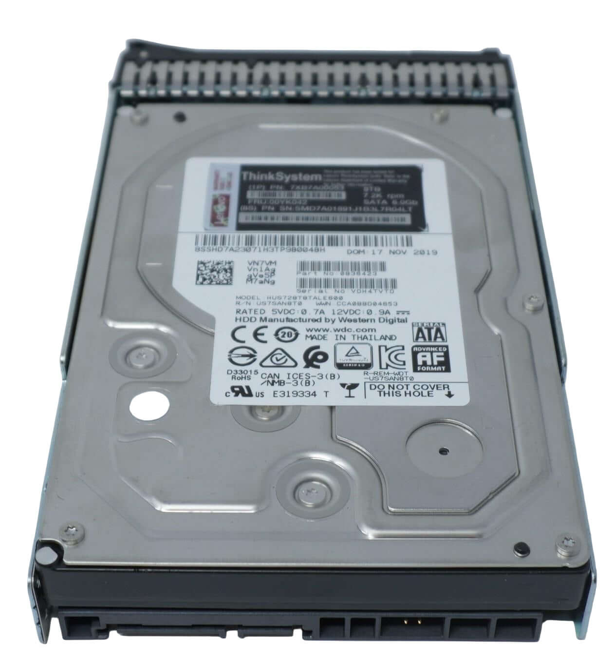 Lenovo 00YK042 8TB 7.2K SATA 6Gb 512e 3.5 7XB7A00053 Hard Drive
