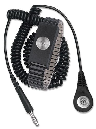Desco 09188 Jewel MagSnap Adjustable Metal Wrist Strap, 12' Cord