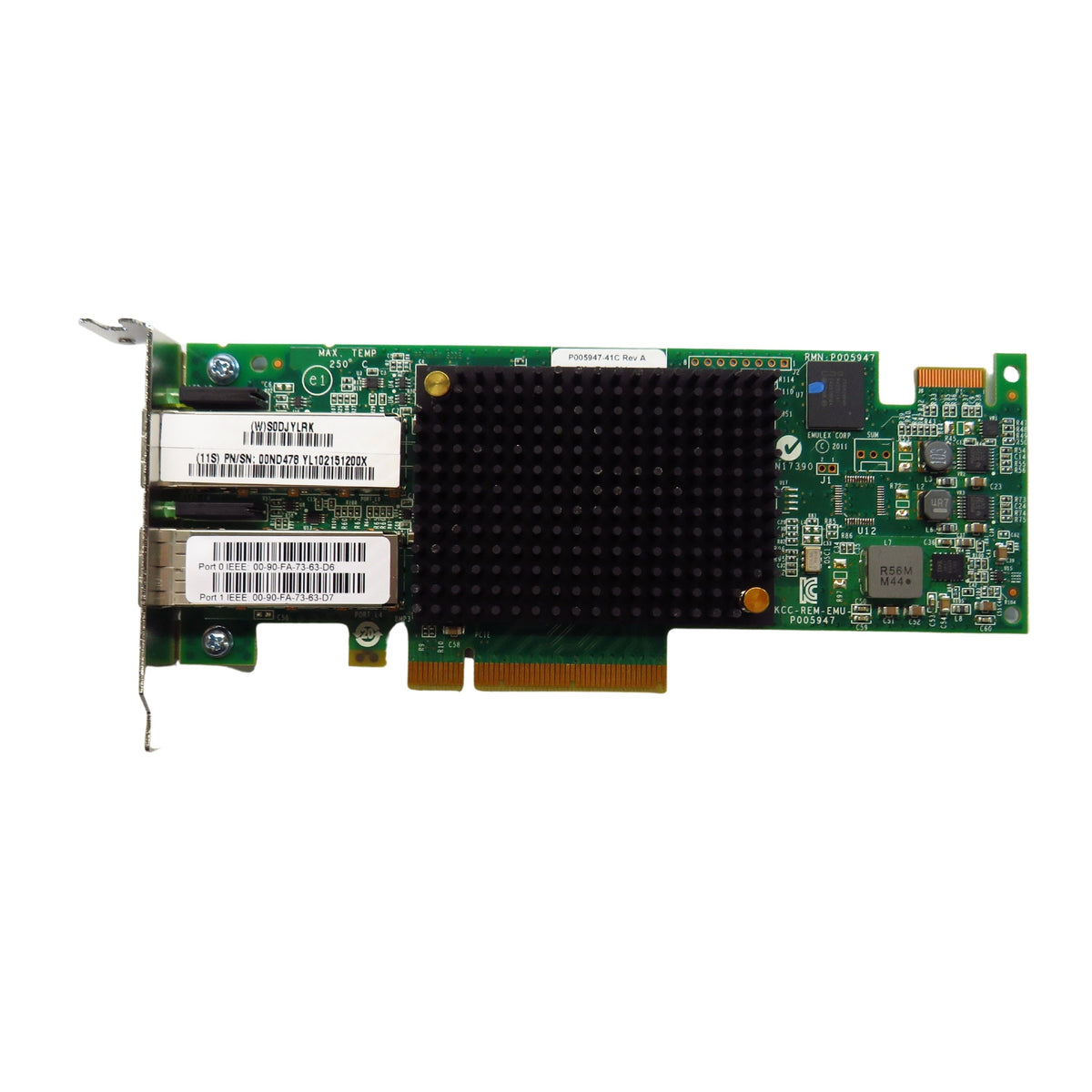 IBM 00ND478 LPE16002 577F 16GB Fibre Channel Dual Port PCIe2 Card (Refurbished)