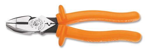 Klein Tools D213-9NECR-INS Insulated Side-Cut/Crimp Pliers, 9"