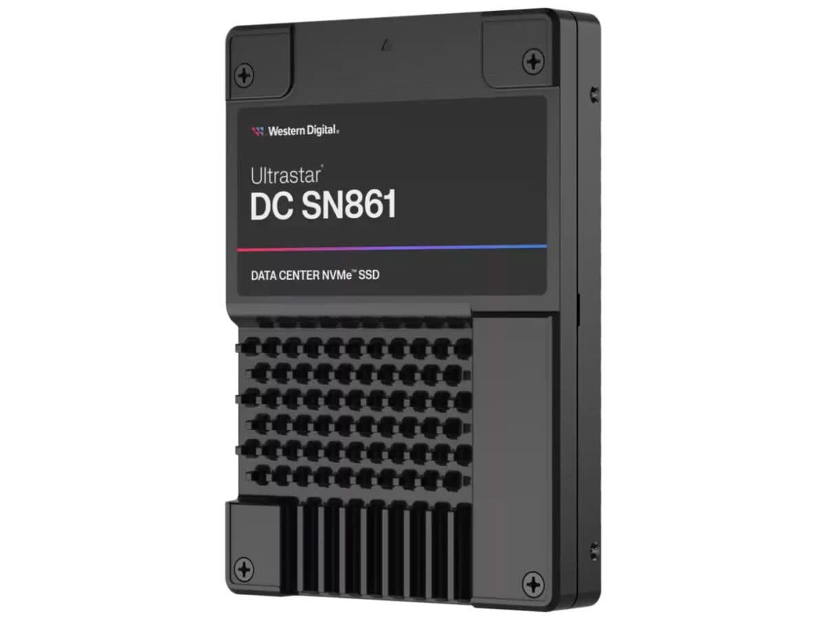 Western Digital 0TS2518 Ultrastar DC SN861 7.68TB PCIe NVMe 5.0 U.2 Solid State Drive