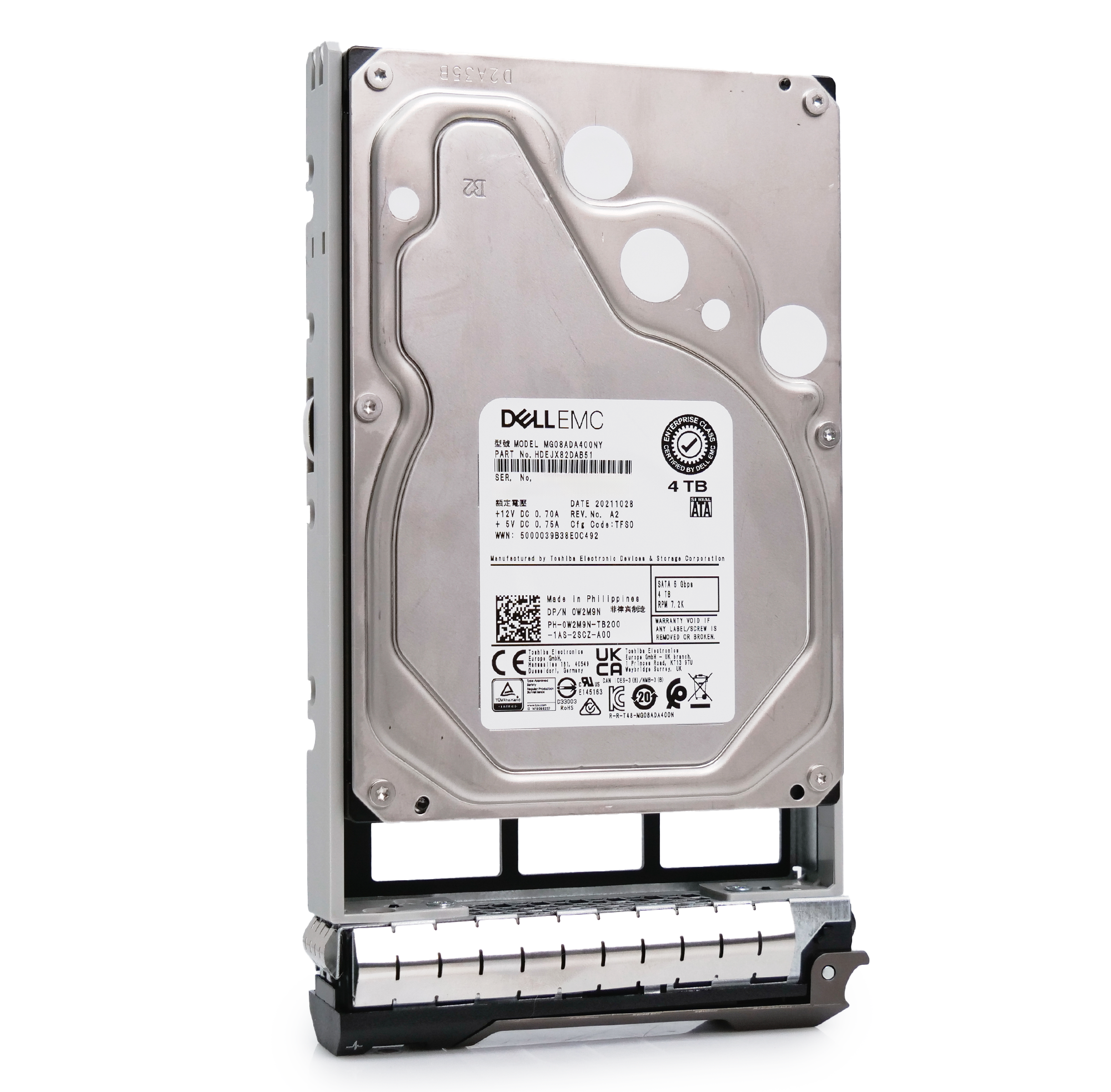 Dell G13 2MJ55 4TB 7.2K RPM SATA 6Gb/s 512n 3.5in Hard Drive