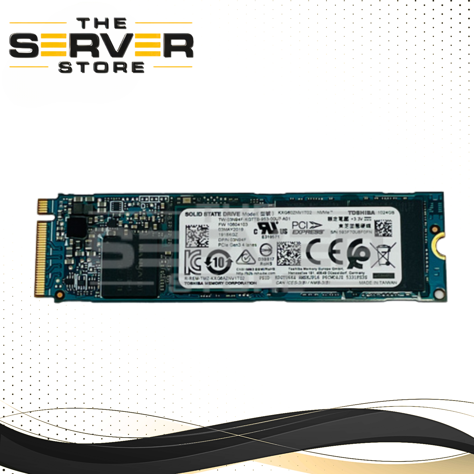 Dell 1TB NVMe 2280 M.2 PCIe Gen 3.0 x4 SSD Toshiba XG6 KXG60ZNV1T02 03N94F 3N94F