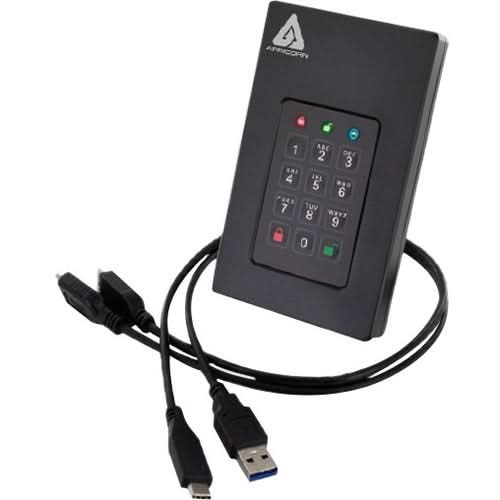 Apricorn AFL3-S16TB Aegis Fortress L3 16TB Portable External Solid State Drive TAA Compliant