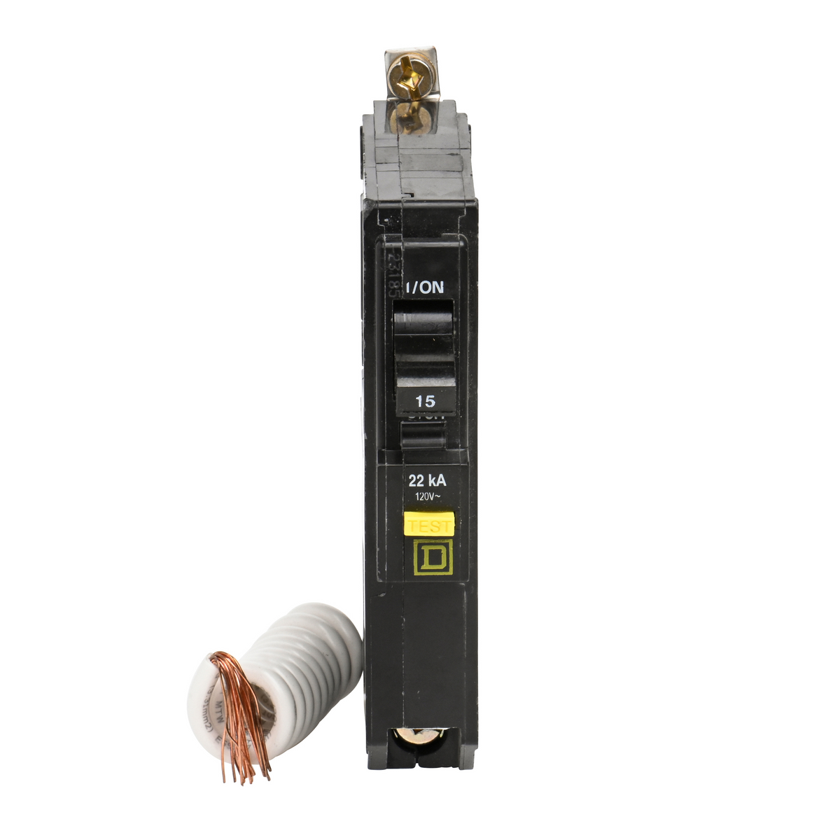 QOB115VHGFI | Square D 15A 1-Pole 120V GFCI Bolt-On Circuit Breaker 22kAIC