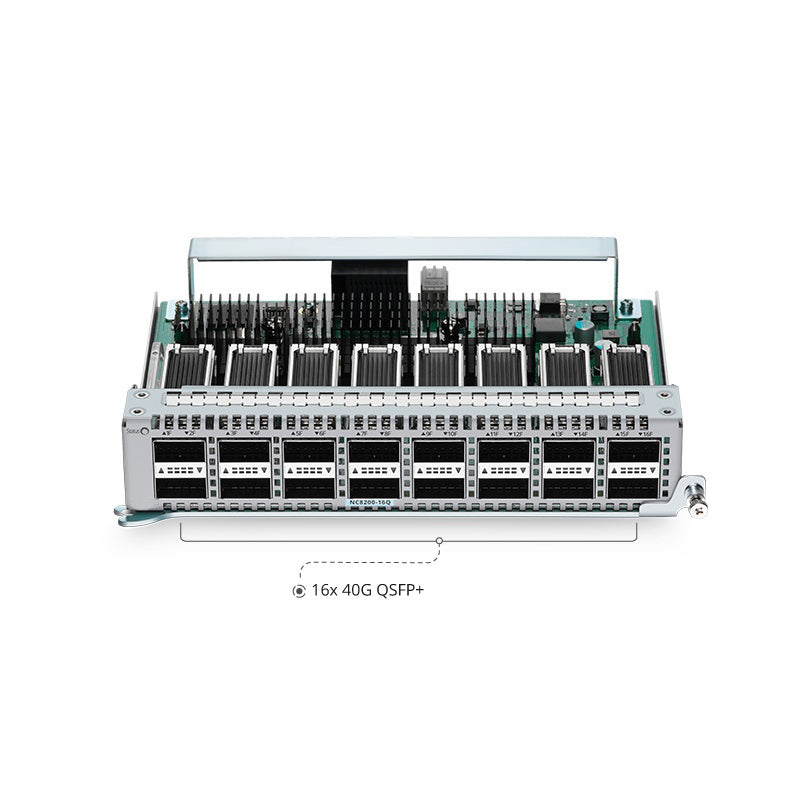 FS-NC8200-16Q, 16-Port 40Gb QSFP+ Line Card for Data Center Chassis Switch NC8200-4TD