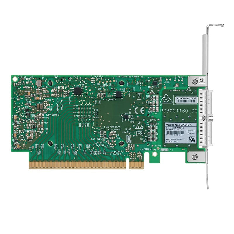 NVIDIA Mellanox FS-MCX516A-CCAT ConnectX®-5 EN Network Interface Card, 100GbE Dual-Port QSFP28, PCIe3.0 x 16, Tall&Short Bracket