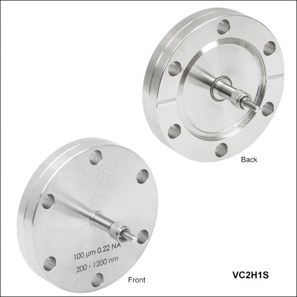 TH-VC2L1S - Fiber Feedthrough for Ø2.75" CF Flange, Low OH, Ø100 µm Core, 400 - 2400 nm, 0.22 NA, SMA
