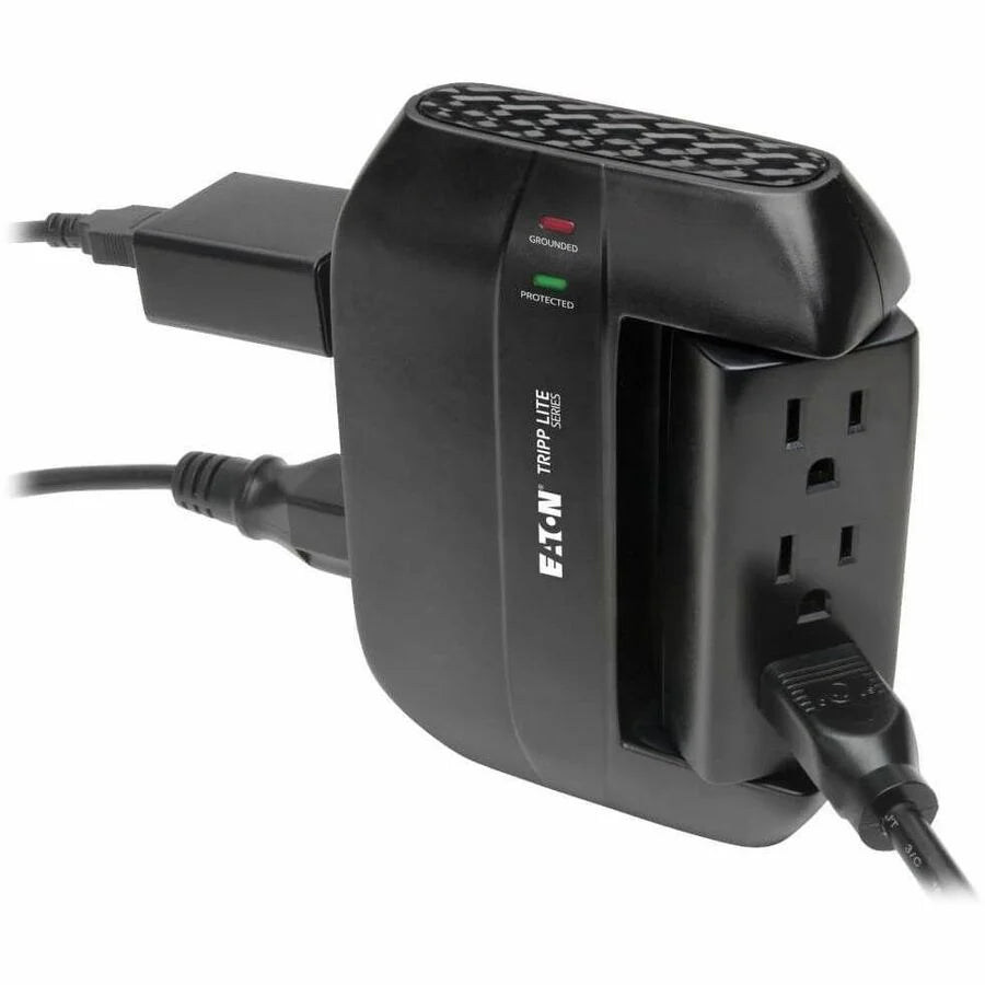Eaton Tripp Lite Series Protect It! Surge Protector with 3 Rotatable Outlets, 3 Stationary, side facing Outlets, Direct-Plug In, 1200 Joules