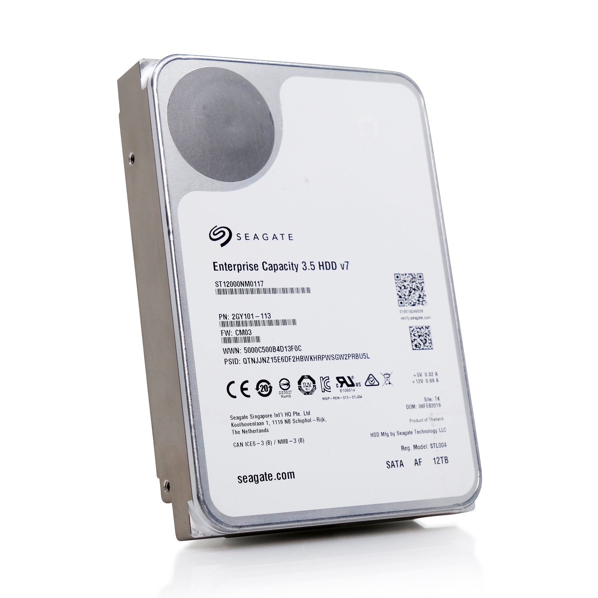 Seagate Exos X12 ST12000NM0117 12TB 7.2K RPM SATA 6Gb/s 512e 256MB 3.5" HDD