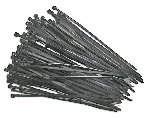 TrueConect 11-3/4'' x 3/16'' Nylon Cable Ties, 100/Pack - Black