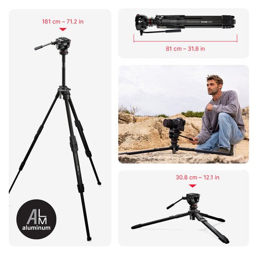 Manfrotto ONE Hybrid Aluminum Tripod with 500X Fluid Head