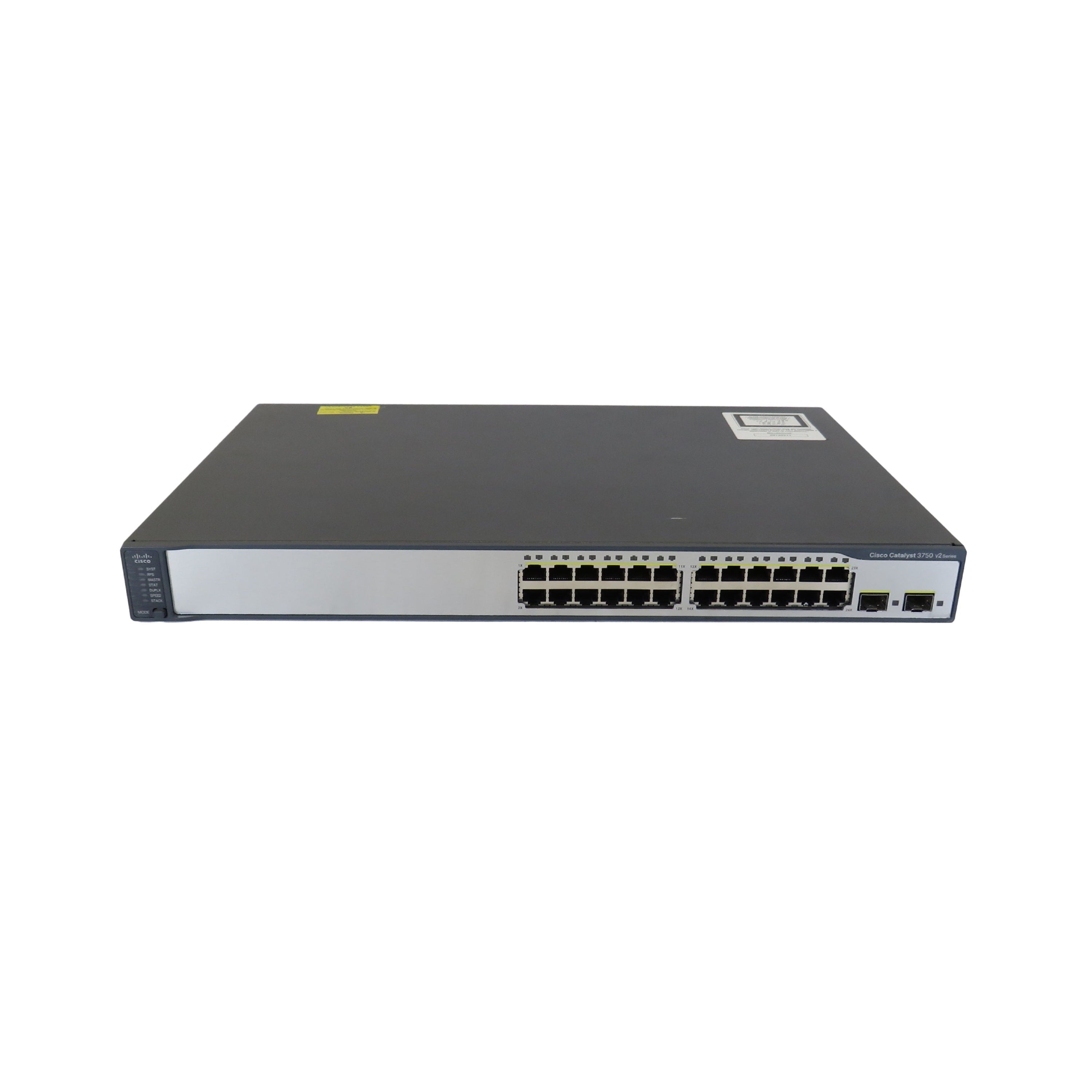 Cisco WS-C3750V2-24TS-S 3750V2 24 10/100 + 2 SFP Network Switch (Refurbished)
