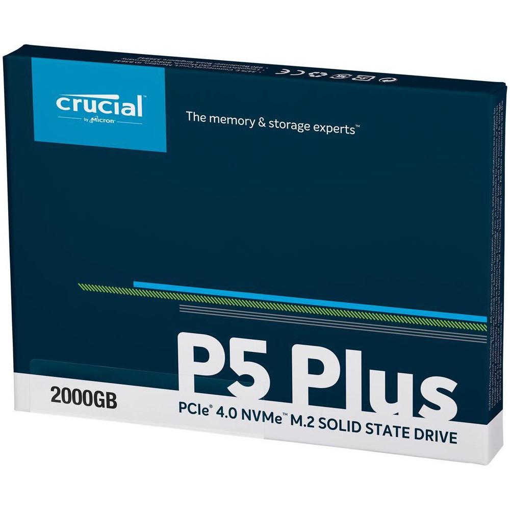 Crucial P5 Plus 2TB PCIe Gen 4.0 x4 NVMe M.2 2280 Recertified Solid State Drive - CT2000P5PSSD8