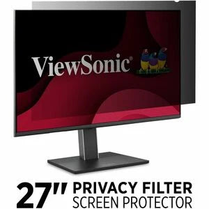 ViewSonic 27" Privacy Filter Screen Protector for Widescreen (16:9) LCD Monitor Lightweight Anti-glare and Anti-scratch, Black. 20 screen protectors per master pack.