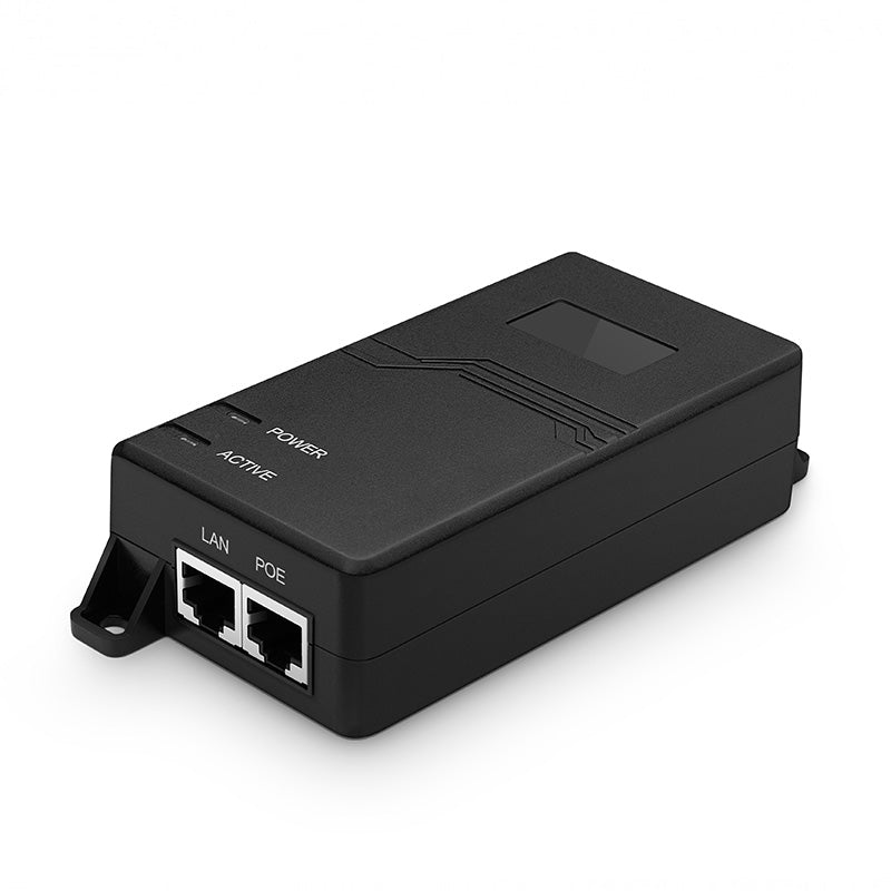 Single Port 10/100/1000M Gigabit PoE Injector, PoE Port @ 30W