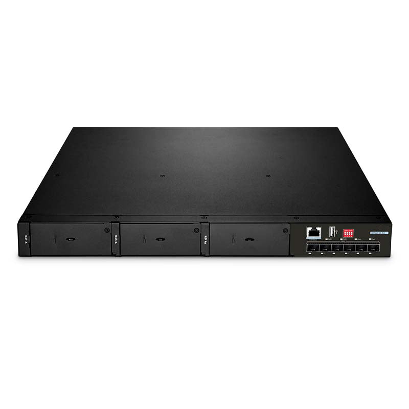 Customized FS-IES5220-6S-3ES, 3-Slot Modular Ethernet L3 Managed Industrial Switch, 6 x 1/10Gb SFP+, -40 to 70°C Operating Temperature
