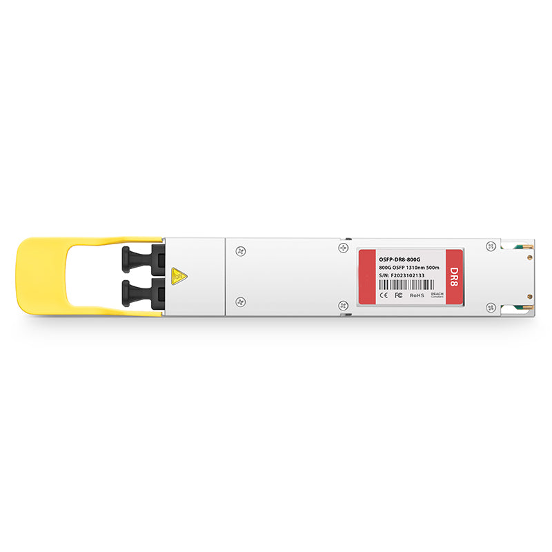 Customized 800GBASE 2xDR4/DR8 OSFP Finned Top PAM4 1310nm 500m DOM Dual MPO-12/APC SMF Optical Transceiver Module