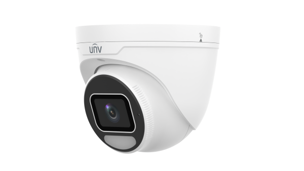 Uniview IPC3638SE-ADF40K-WP-I1 8MP White Light Wise-ISP Turret, 4.0mm, 1/1.2@F1.0