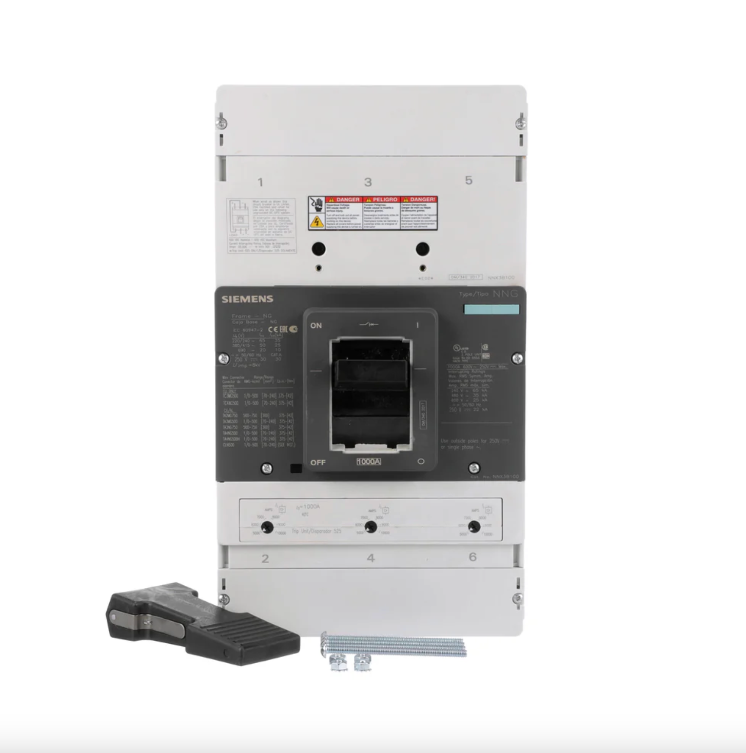 Siemens NNX3B100 1000A 3-Pole Molded Case Circuit Breaker 600VAC 35kA VL Series