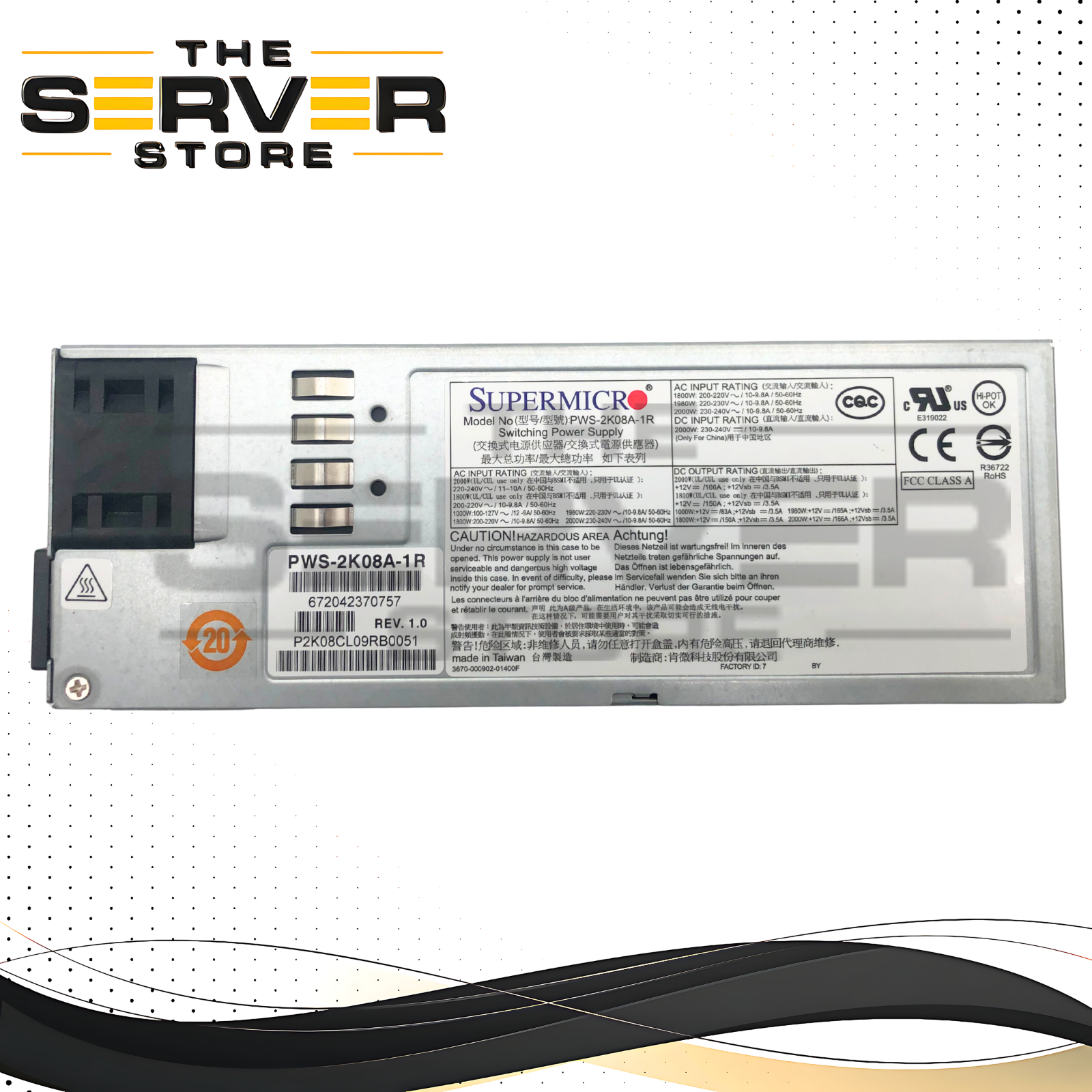 Supermicro 2000W 80+ Titanium Redundant Hot-Swap PSU PWS-2K08A-1R
