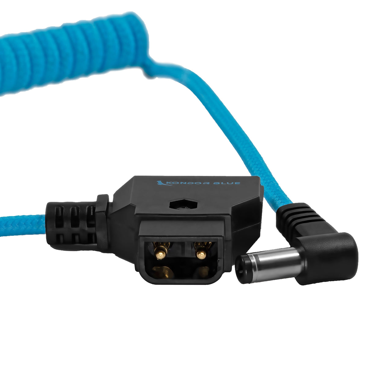 Kondor Blue D-Tap to DC Right Angle Coiled Cable (5.5 x 2.5mm)