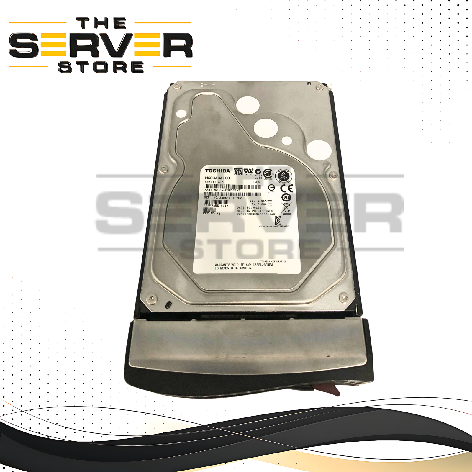 Toshiba 1TB 7.2K 6Gb/s SATA 3.5" Enterprise HDD w/Tray HDEPQ03GEA51 MG03ACA100