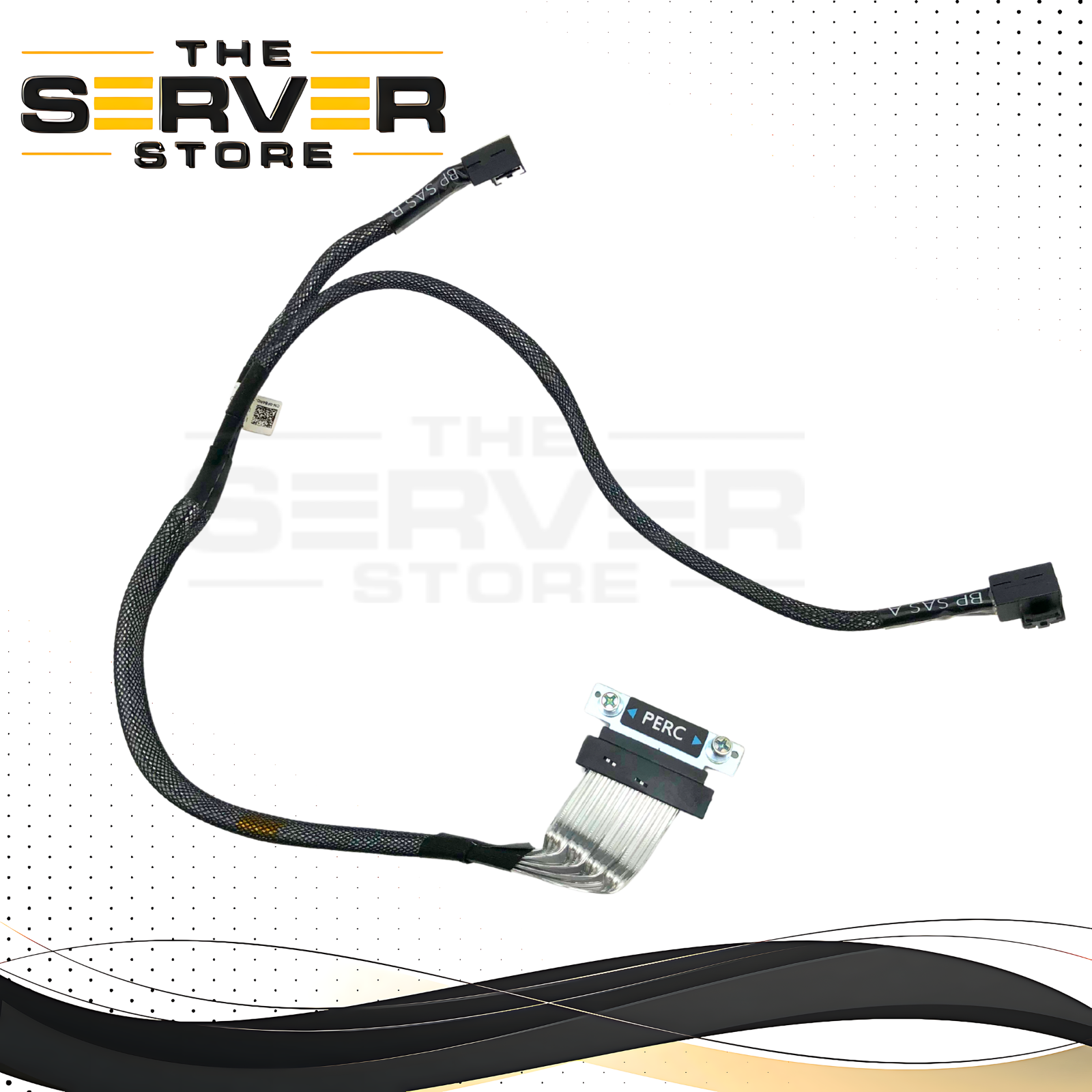 Dell PowerEdge R640 Internal SAS Cable for 8-Bay Backplane to Mini PERC RAID Controller. OEM by 3M. P/N: F84ND, 0F84ND.