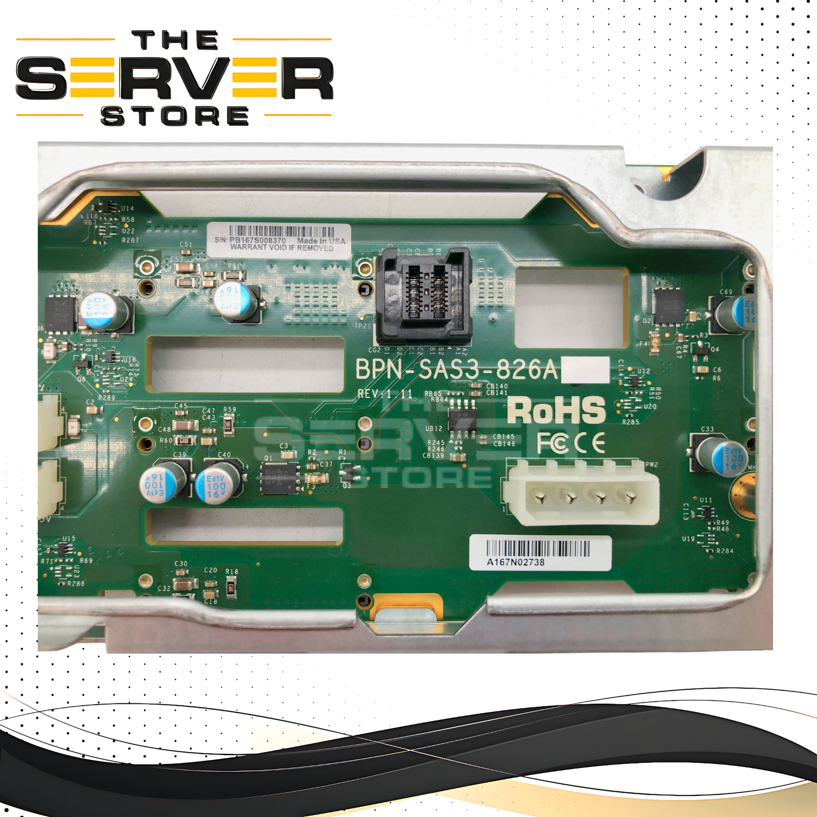 Supermicro 12-Bay 3.5" 12Gb/s SAS3/SATA 2U Backplane. Featuring Dual SFF-8643 Connectors. Compatible with X11/X12/X13 DP Motherboards. P/N: BPN-SAS3-826A.