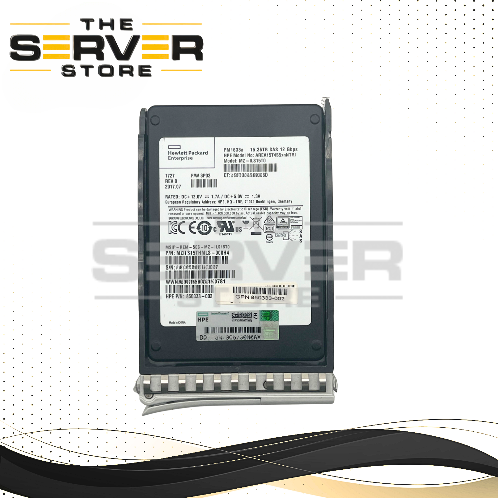 Samsung 15.36TB SAS 12Gbps RI SFF 2.5" 15mm SSD MZ-ILS15T0 PM1633a Series for Cisco UCS C-Series Server