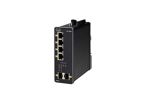 Cisco IE-1000-4P2S-LM Industrial Ethernet Switch with PoE+ and Dual SFP Uplinks