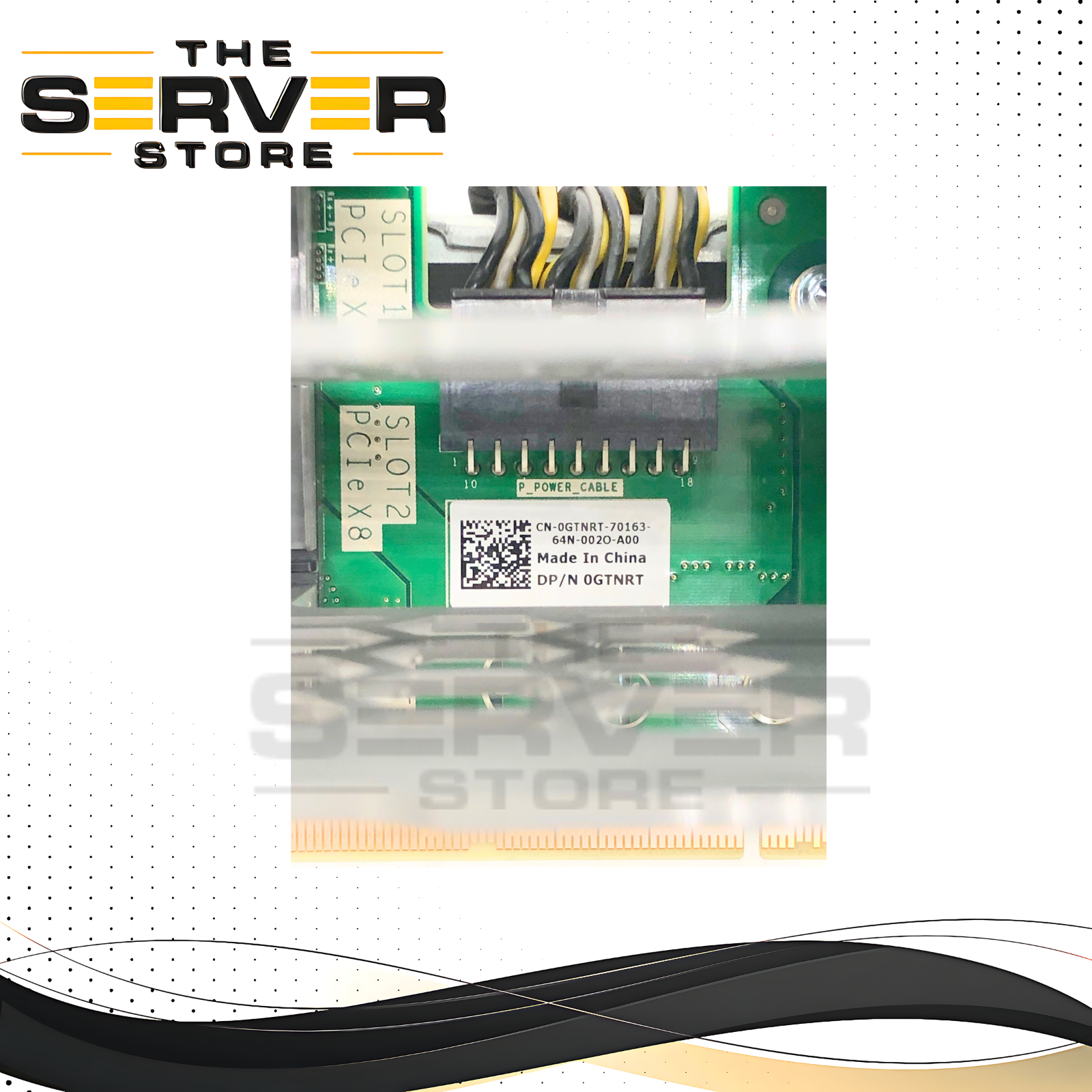 Dell PowerEdge VRTX 3-Slot PCIe Server Riser Board, With Cables & Metal Cage. P/N: GTNRT, 0GTNR.