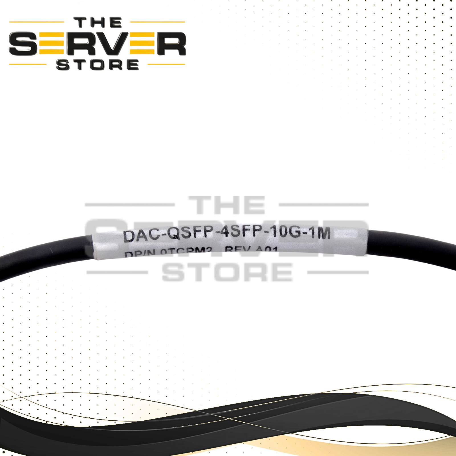 Dell 1M DAC-QSFP-4SFP-10G-1M 40GBase-CU QSFP+ to 4x SFP+ Cable 0TCPM2 TCPM2