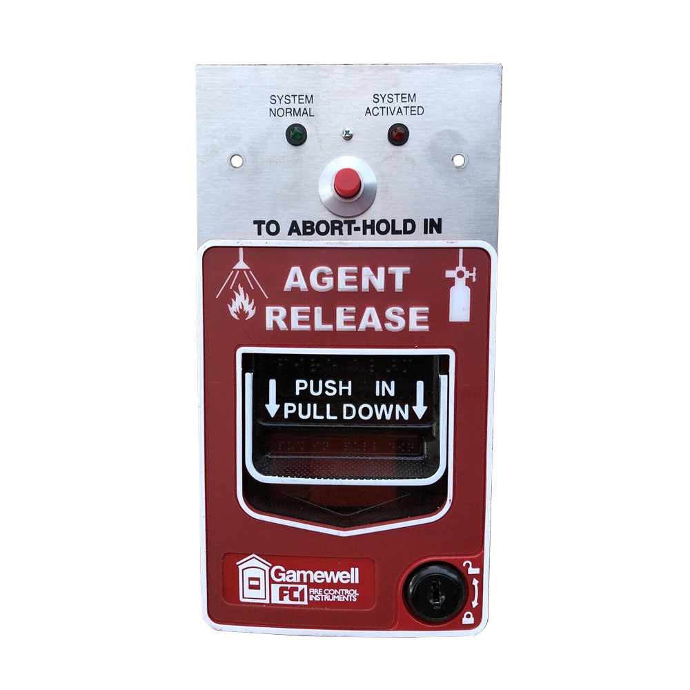 MS-7LRA | Gamewell-FCI Dual-Action Fire Alarm Pull Station with Abort Switch and LED Indicators