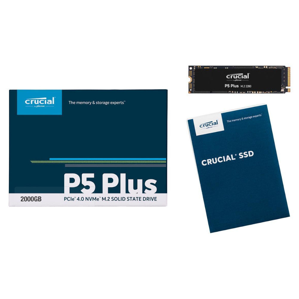 Crucial P5 Plus 2TB PCIe Gen 4.0 x4 NVMe M.2 2280 Recertified Solid State Drive - CT2000P5PSSD8