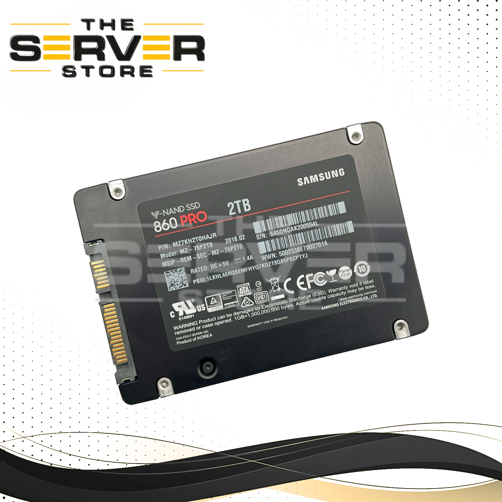 Samsung 2TB 6G 2.5" SATA SSD V-NAND 860 PRO MZ7KH2T0HAJR MZ-76P2T0