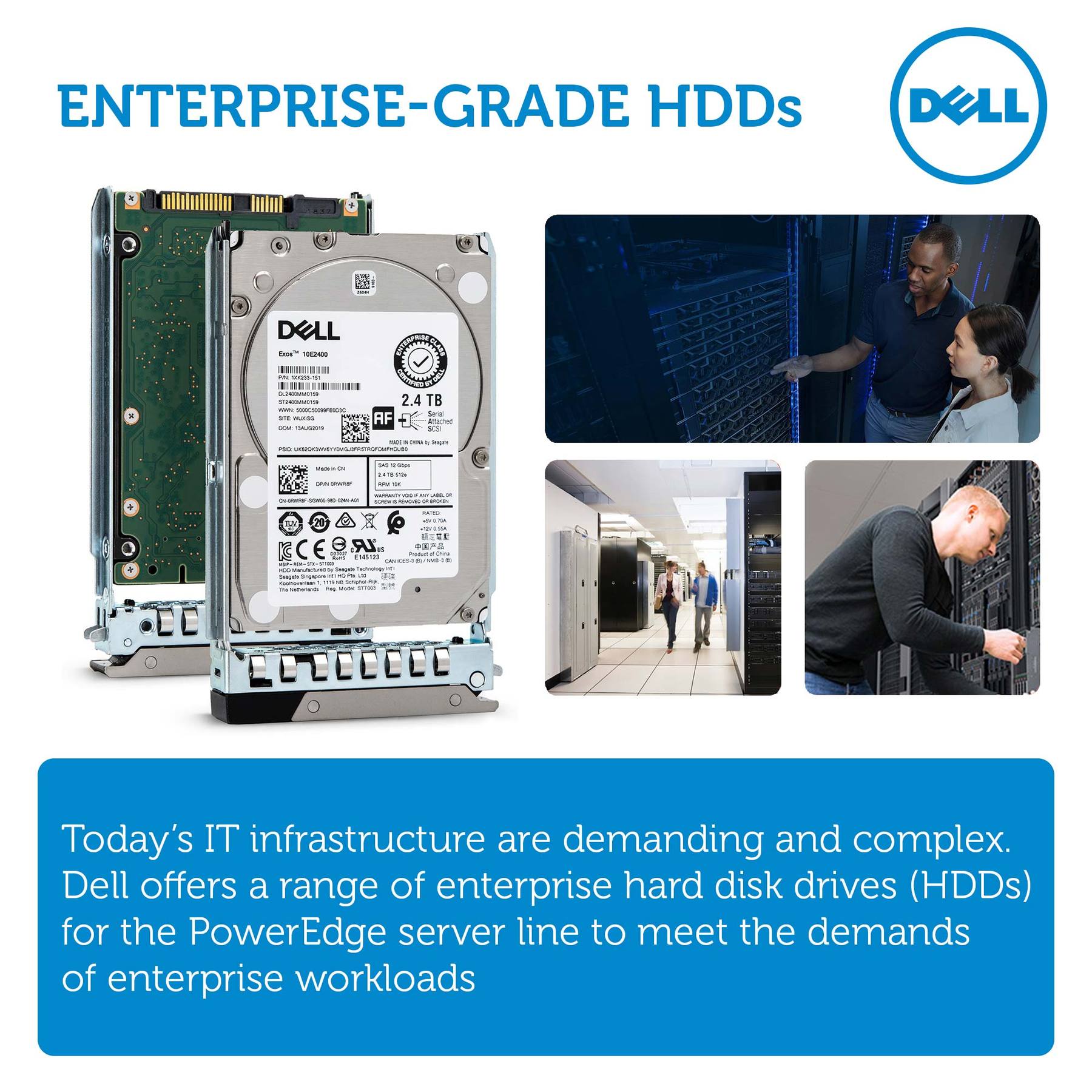 Dell G14 3G5K5 2.4TB 10K RPM SAS 12Gb/s 512e 2.5" Hard Drive
