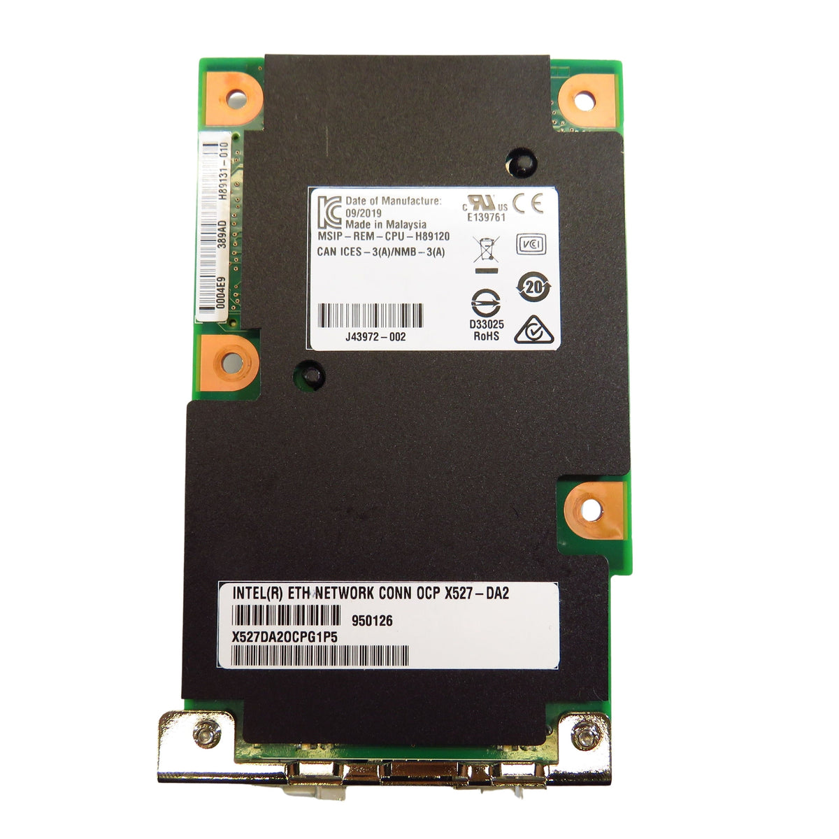Intel X527-DA2 Dual Port 10GbE SFP+ OCP Network Mezzanine Card (Refurbished)