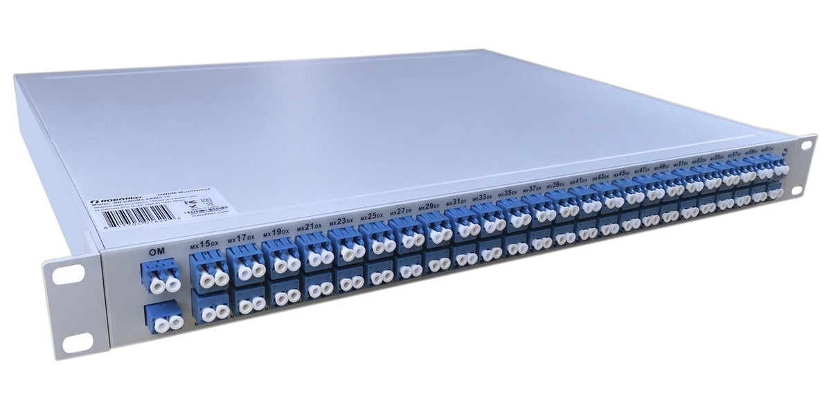 RB2-DWDM-AAWG-15 - DWDM AAWG passive mux/demux filter 48 duplex channels, 100GHz spacing, ch15(1565.50nm) to ch62(1527.99nm), rack 19"