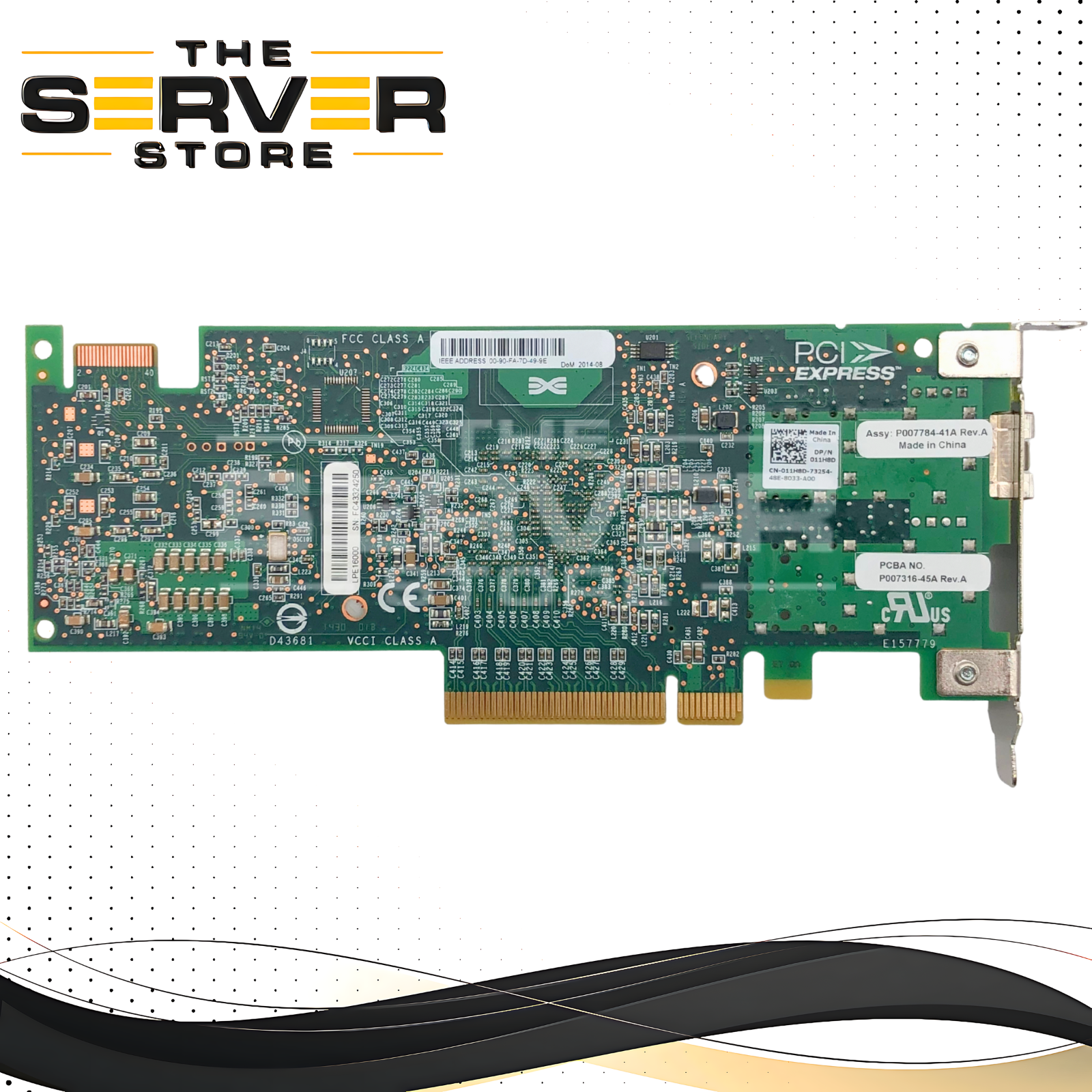 Dell Emulex LPE16000 16Gb/s Single-Port Fibre Channel (FC) Host Bus Adapter with Low Profile Bracket. P/N: 11H8D, 011H8D.