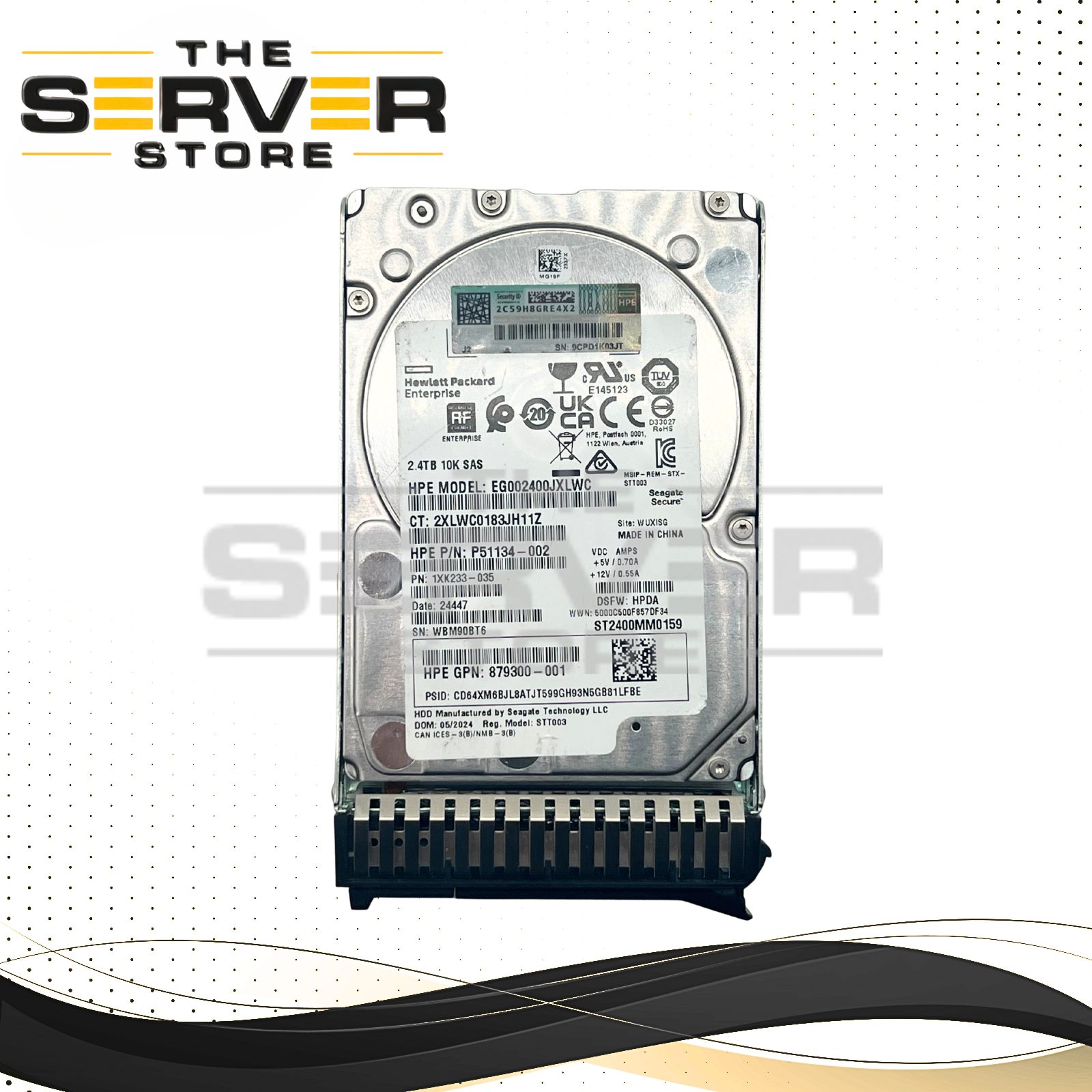 Seagate 2.4TB SAS 12G 10K SFF 2.5" HDD Exos 10E2400 Series Lenovo ThinkSystem ST2400MM0159