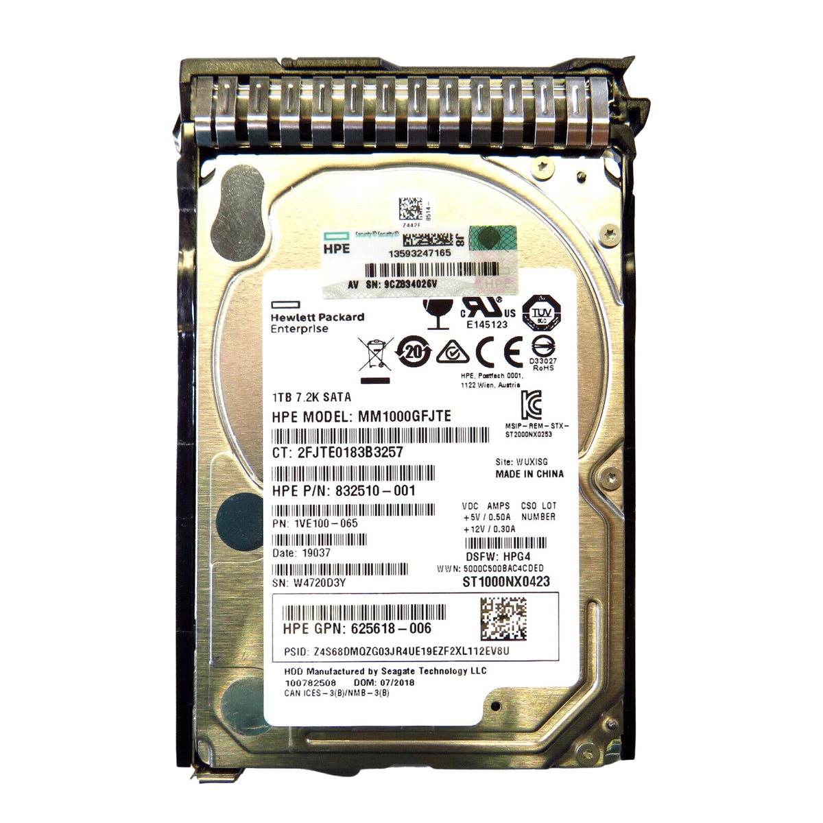 HP 656108-001 2.5" 1TB 7200RPM SATA III Hard Disk Drive (HDD), Silver (Refurbished)