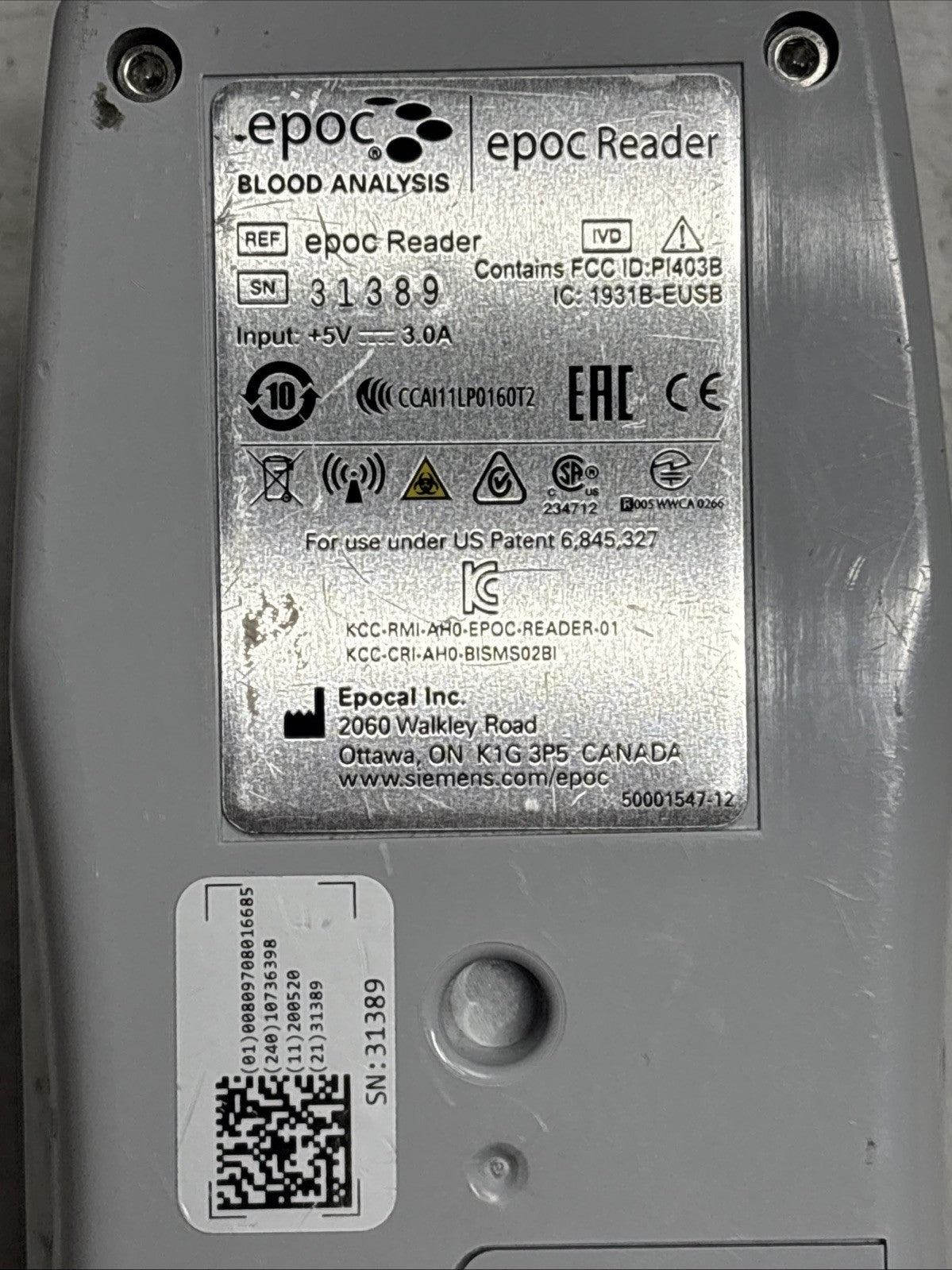 Epoc Blood Analysis (REF: epoc Reader) w/ epoc Power Supply - 30 Day Warranty!