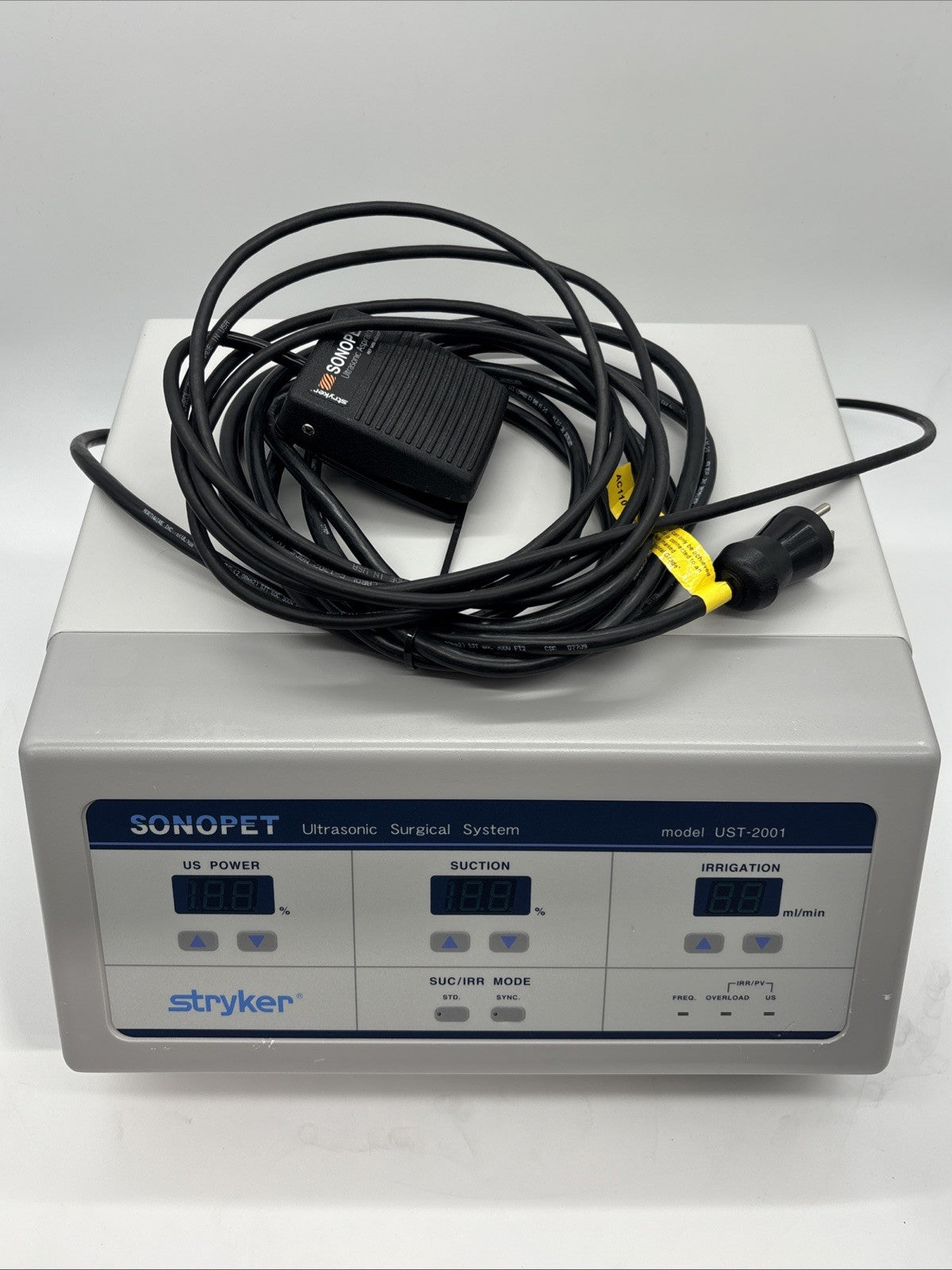 Tested: Stryker Sonopet Ultrasonic Surgical System W/ Handpiece + Footswitch