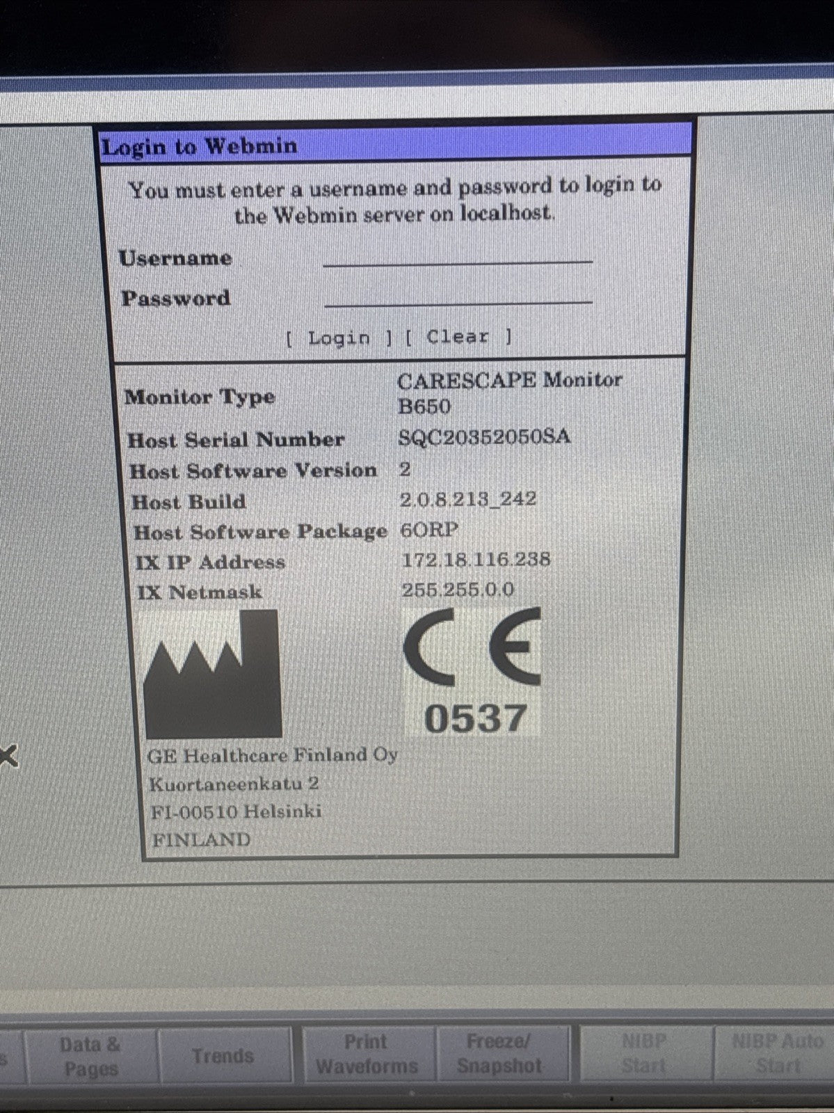 GE Carescape B650 Patient Monitor Version 2 OR 30 Day Warranty!