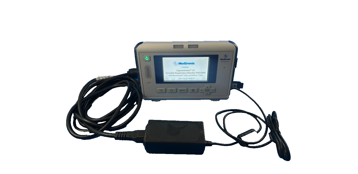 Medtronic PM35MN Capnostream 35 EtCO2 Monitor with Power Supply 30 Day Warranty