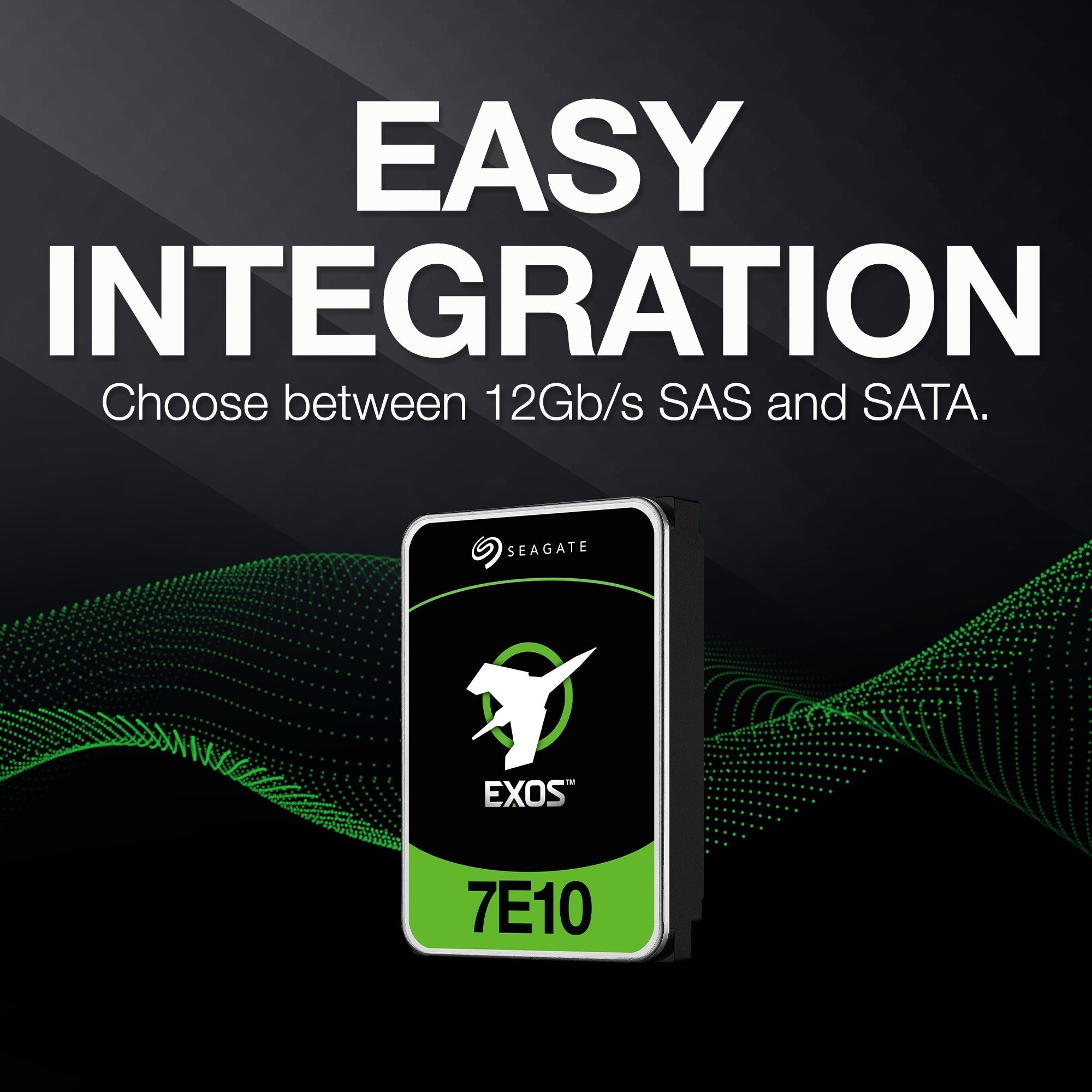 Seagate Exos 7E10 ST10000NM017B 10TB 7.2K RPM SATA 6Gb/s 3.5in Recertified Hard Drive
