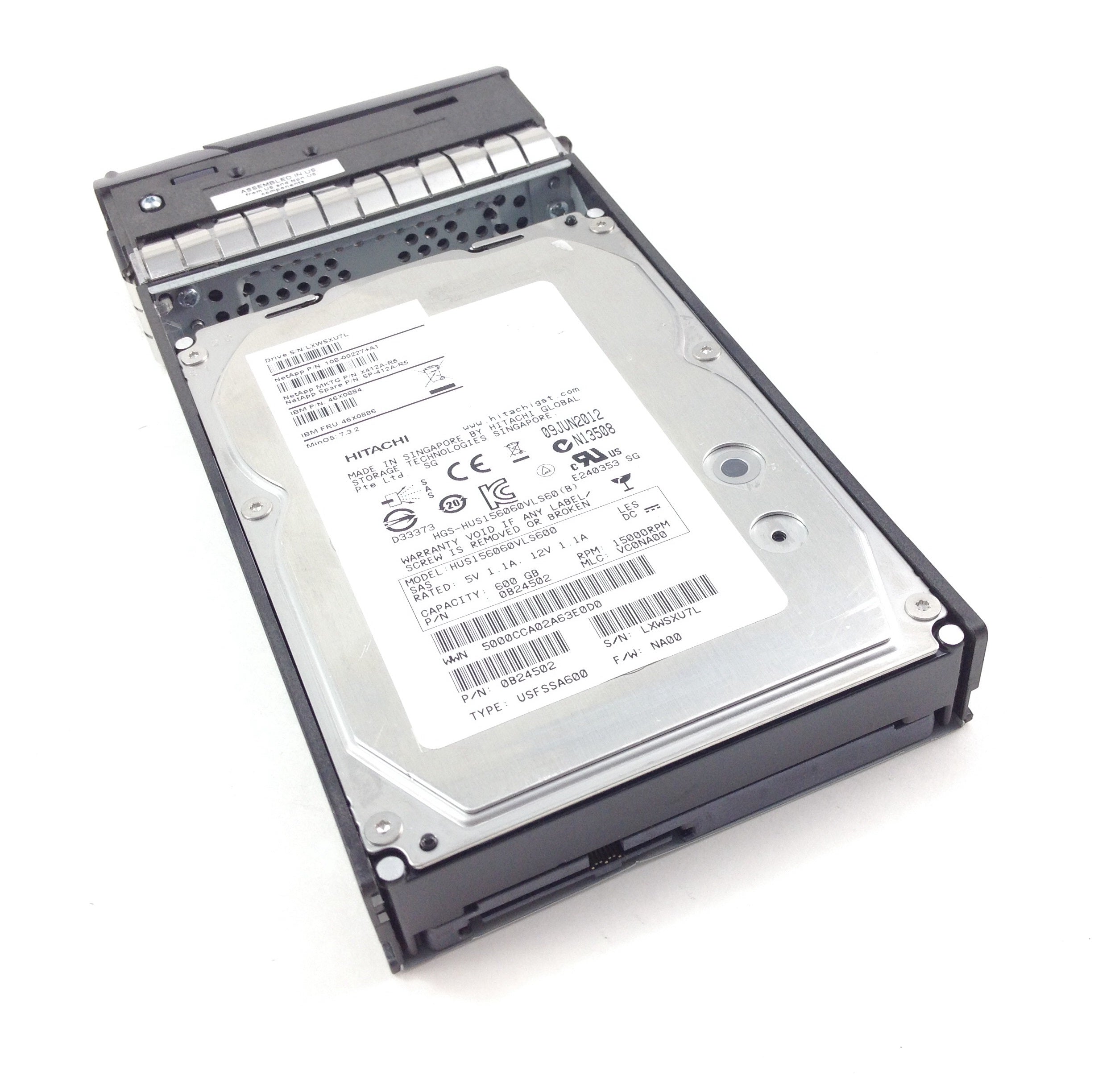 IBM Hitachi Ultrastar 600GB 15K 6Gbps SAS 3.5'' Hard Drive w/Tray (46X0884)
