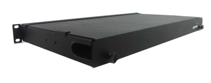 Leviton Flush Mount Rack Enclosure, Holds (3) SDX Adapter Plates, 1RU, Unloaded-Black