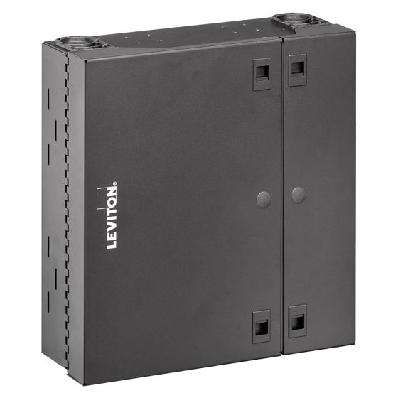 Leviton Large SDX Wall Mount Enclosure, Holds (12) SDX Adapter Plates, Unloaded, Black